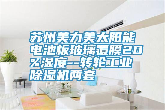 蘇州美力美太陽能電池板玻璃覆膜20%濕度--轉輪工業(yè)除濕機兩套