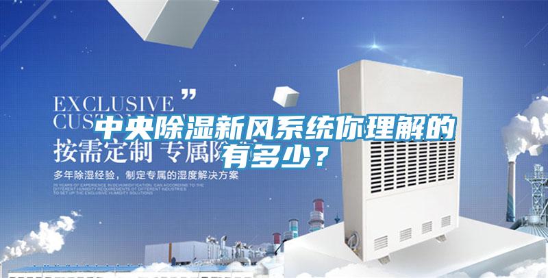 中央除濕新風(fēng)系統(tǒng)你理解的有多少？