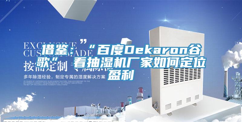 借鑒：“百度Dekaron谷歌” 看抽濕機(jī)廠家如何定位盈利