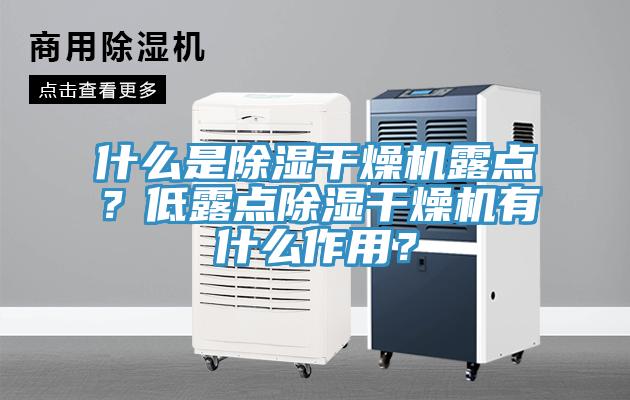 什么是除濕干燥機(jī)露點？低露點除濕干燥機(jī)有什么作用？